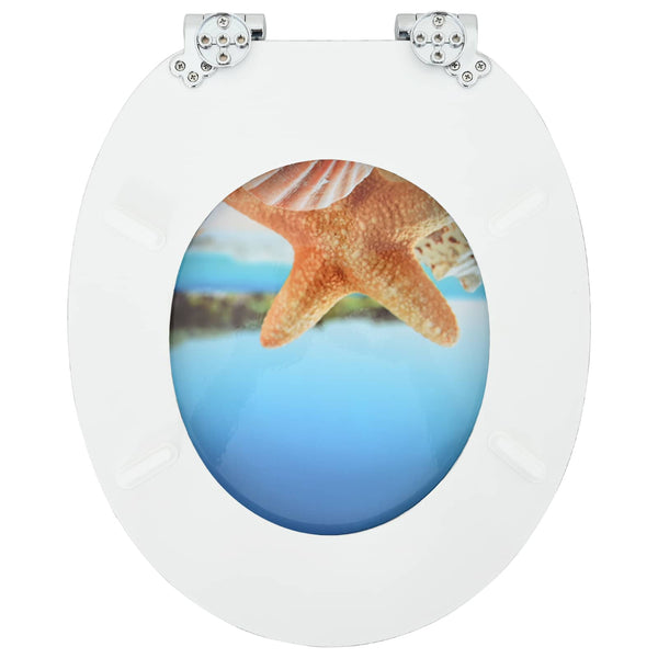 WC-istuin 2 pcs Meren simpukka 44 x 38 cm Tekninen puu