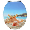 WC-istuin 2 pcs Meren simpukka 44 x 38 cm Tekninen puu