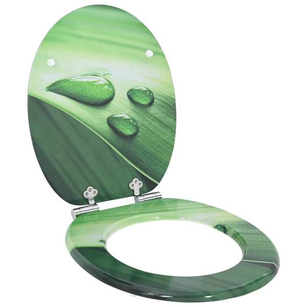 WC-istuin 2 pcs Vihreä pisara 44 x 38 cm Tekninen puu