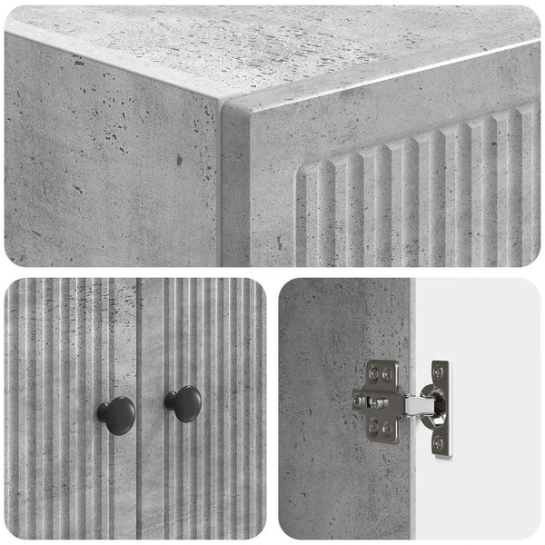 Kaappisarja 2 kpl Betoninharmaa Tekninen puu