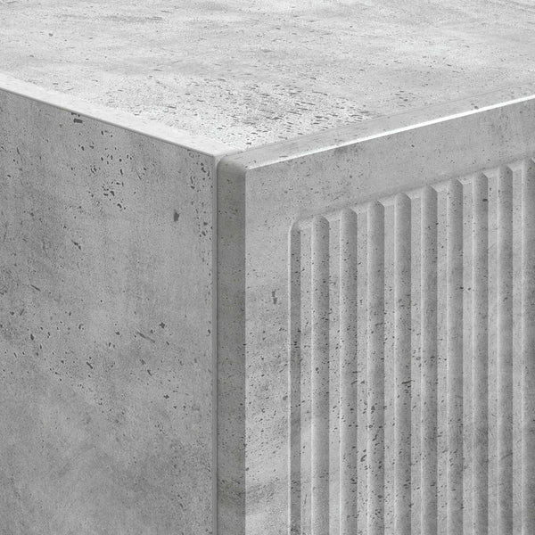 Kaappisarja 2 kpl Betoninharmaa Tekninen puu