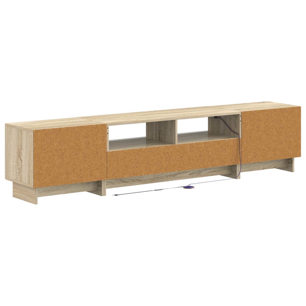5 osan LED TV-kaappi Sonoma-tammi Tekninen puu