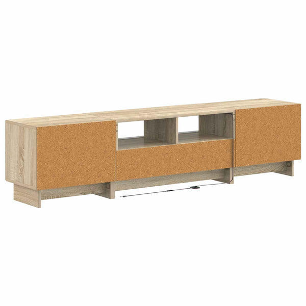 5 osan LED TV-kaappi Sonoma-tammi Tekninen puu