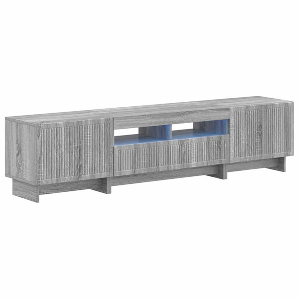 5 osan LED TV-kaappi Harmaa Sonoma Tekninen puu