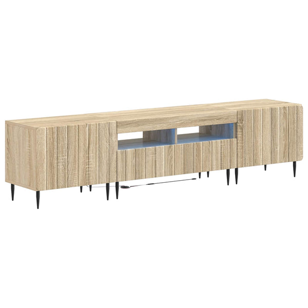 5 osan LED TV-kaappi Sonoma-tammi Tekninen puu