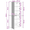 Kaappisarja 2 kpl Sonoma-tammi Tekninen puu