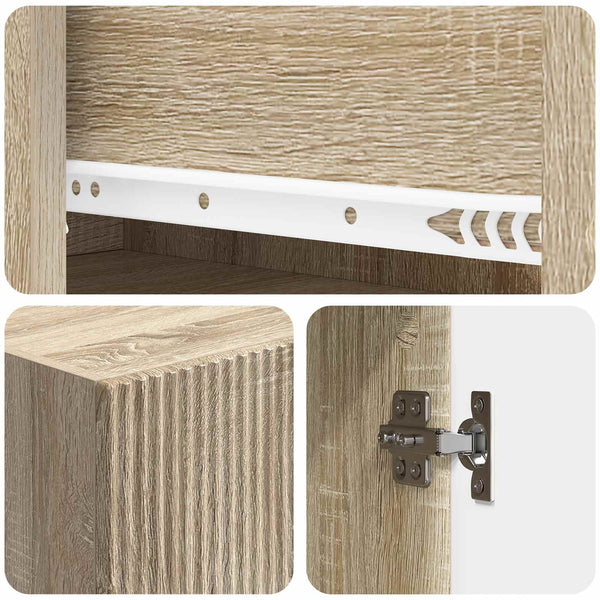 Kaappisarja 2 kpl Sonoma-tammi Tekninen puu
