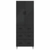 Kaappisarja 2 kpl 66 x 34,5 x 90 cm Tekninen puu Musta