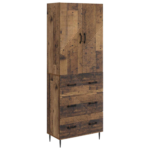 Kaappisarja 2 kpl 66 x 34,5 x 90 cm Tekninen puu Vanha puu