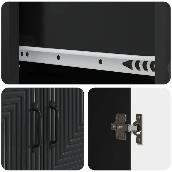 Kaappisarja 2 kpl Musta Tekninen puu