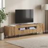 3-osainen LED-TV-kaappi Artisaanitammi Tekninen puu