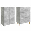 Kaappisarja 2 kpl 66 x 34,5 x 90 cm Tekninen puu Betoninharmaa