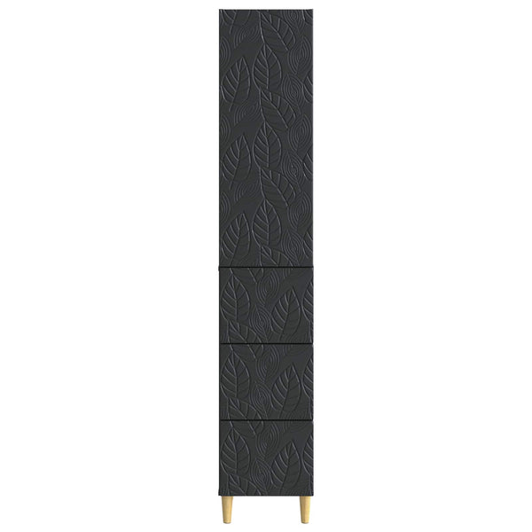 Kaappisarja 2 kpl 33 x 34,5 x 90 cm Tekninen puu Musta