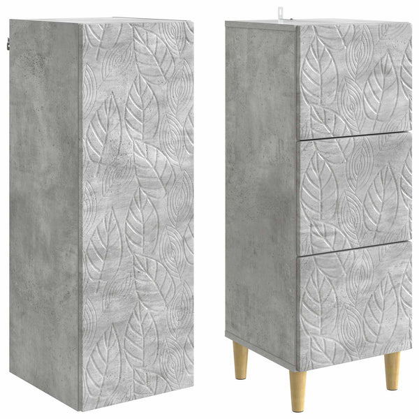 Kaappisarja 2 kpl 33 x 34,5 x 90 cm Tekninen puu Betoninharmaa