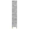 Kaappisarja 2 kpl 33 x 34,5 x 90 cm Tekninen puu Betoninharmaa