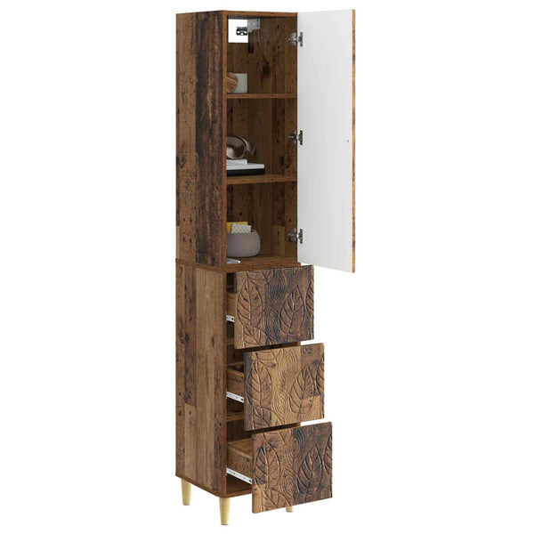 Kaappisarja 2 kpl 33 x 34,5 x 90 cm Tekninen puu Vanha puu