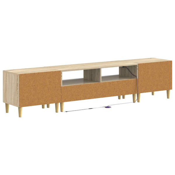 5 osan LED TV-kaappi Sonoma-tammi Tekninen puu
