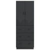 Kaappisarja 2 kpl 66 x 34,5 x 87 cm Tekninen puu Musta