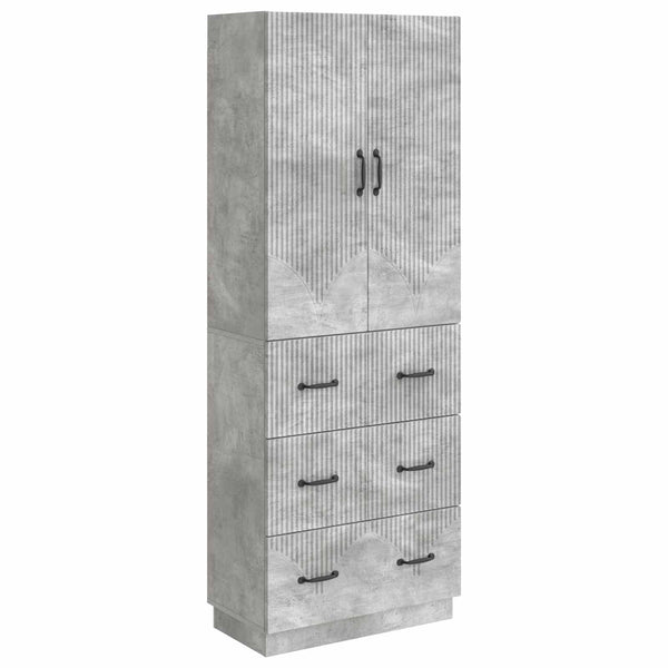 Kaappisarja 2 kpl 66 x 34,5 x 87 cm Tekninen puu Betoninharmaa