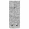 Kaappisarja 2 kpl 66 x 34,5 x 87 cm Tekninen puu Betoninharmaa
