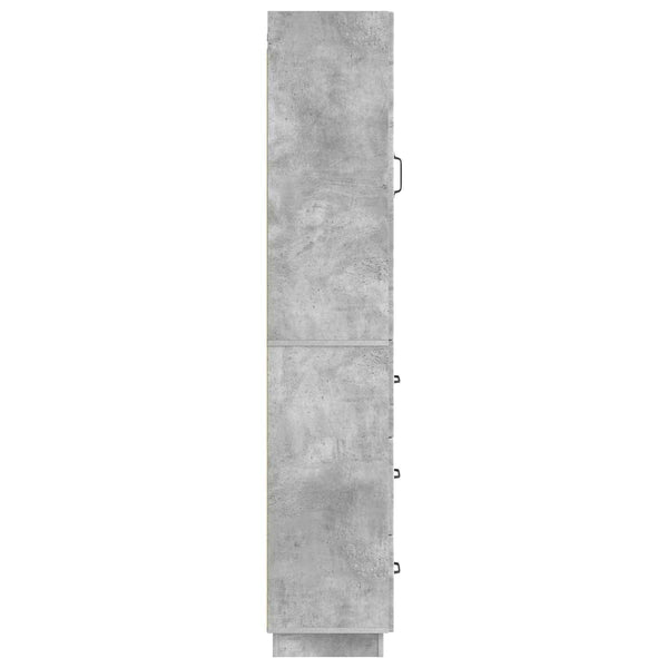 Kaappisarja 2 kpl 33 x 34,5 x 87 cm Tekninen puu Betoninharmaa