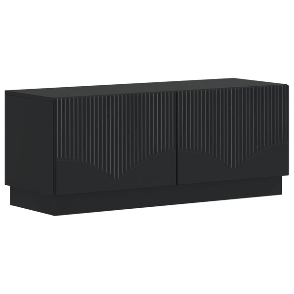 5 osan LED TV-kaappi Musta Tekninen puu