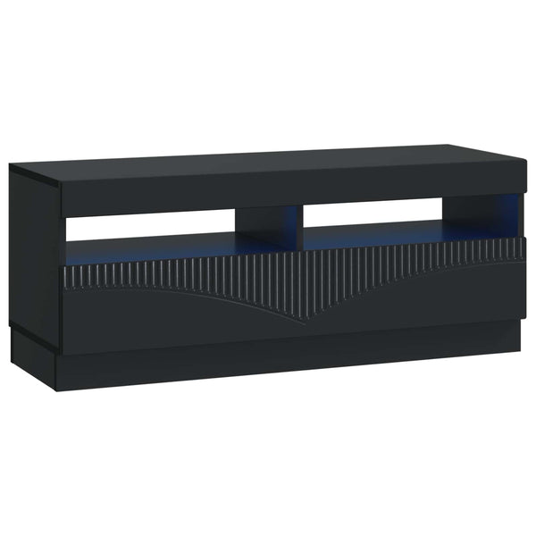 5 osan LED TV-kaappi Musta Tekninen puu
