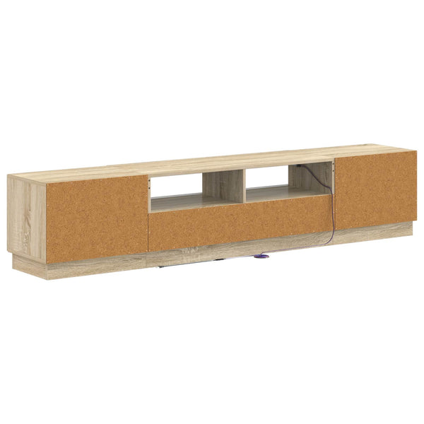 5 osan LED TV-kaappi Sonoma-tammi Tekninen puu