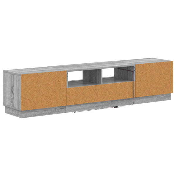 5 osan LED TV-kaappi Harmaa Sonoma Tekninen puu