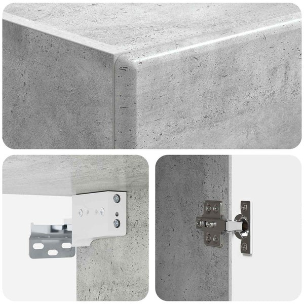 Kaappisarja 2 kpl Betoninharmaa Tekninen puu