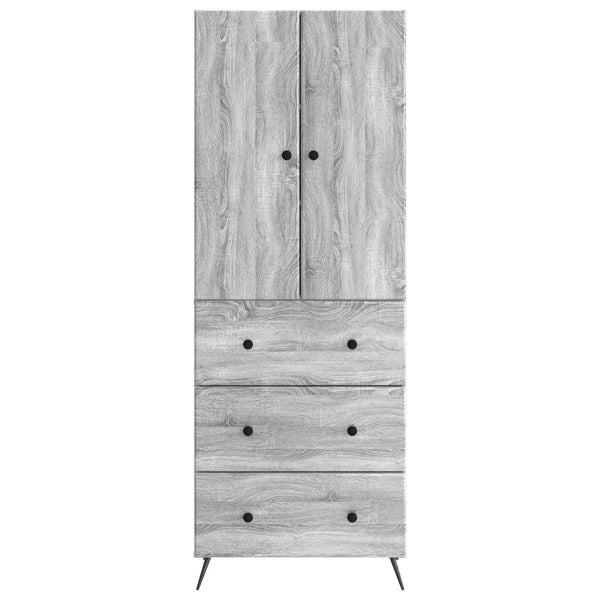 Kaappisarja 2 kpl 66 x 34,5 x 90 cm Tekninen puu Harmaa Sonoma