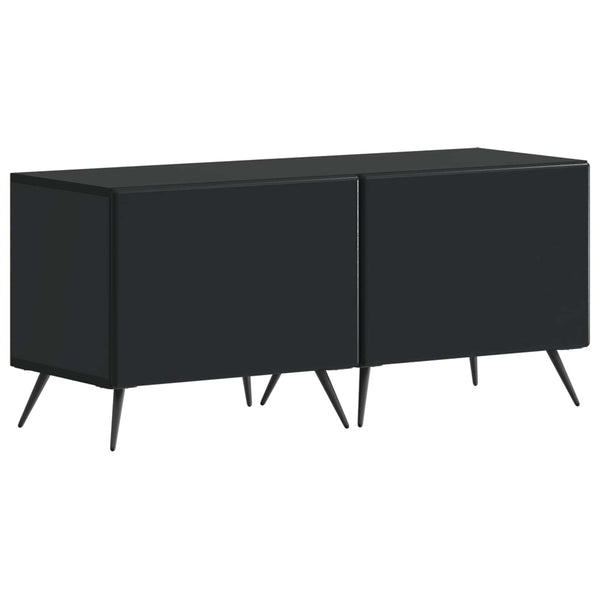 5 osan LED TV-kaappi Musta Tekninen puu