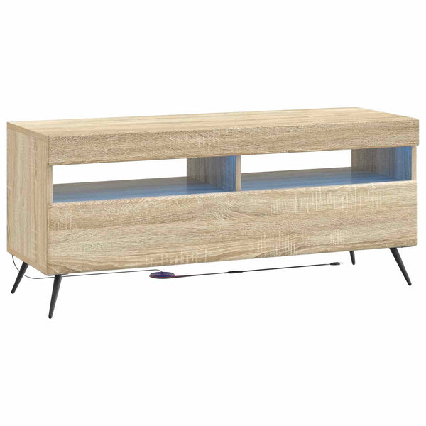 5 osan LED TV-kaappi Sonoma-tammi Tekninen puu