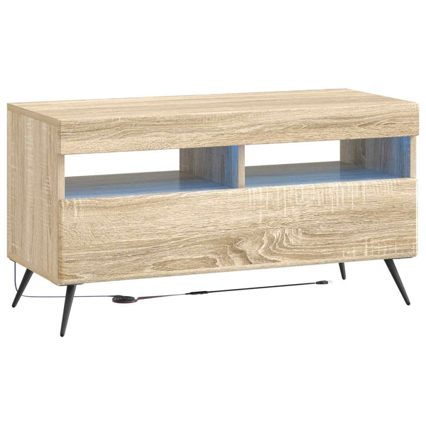 5 osan LED TV-kaappi Sonoma-tammi Tekninen puu