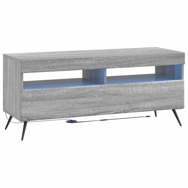 5 osan LED TV-kaappi Harmaa Sonoma Tekninen puu