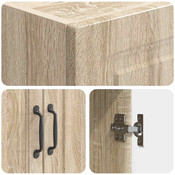 Kaappisarja 2 kpl 66 x 34,5 x 87 cm Tekninen puu Sonoma-tammi