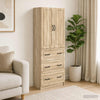 Kaappisarja 2 kpl 66 x 34,5 x 87 cm Tekninen puu Sonoma-tammi