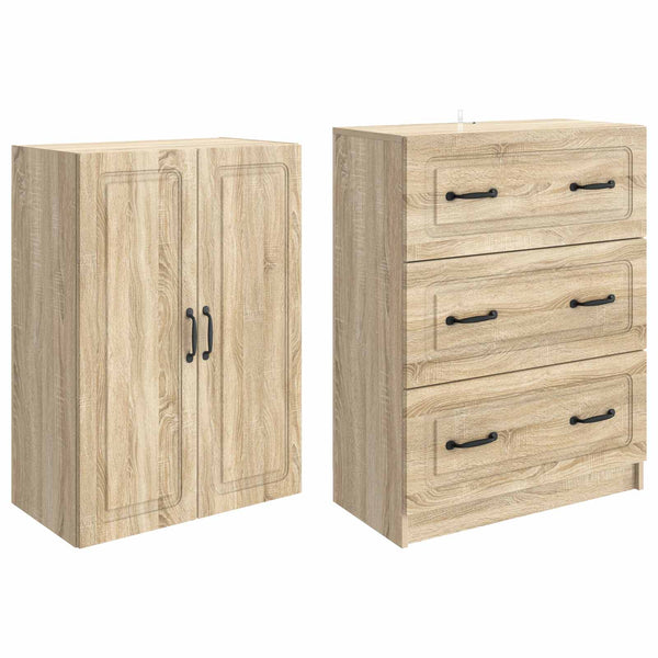 Kaappisarja 2 kpl 66 x 34,5 x 87 cm Tekninen puu Sonoma-tammi