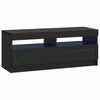 5 osan LED TV-kaappi Musta Tekninen puu
