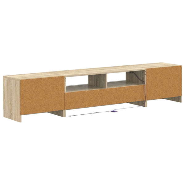 5 osan LED TV-kaappi Sonoma-tammi Tekninen puu