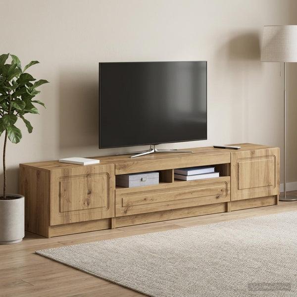 5 osan LED TV-kaappi Artisaanitammi Tekninen puu