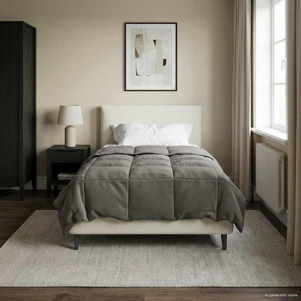 Koko Vuoden Peitto 155 x 220 cm 4 vuodenaikaa Vaaleanharmaa