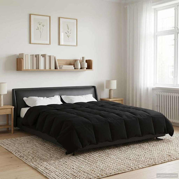 Koko Vuoden Peitto 240 x 260 cm 4 vuodenaikaa Musta Hengittävä