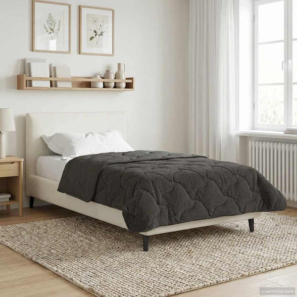 Koko Vuoden Peitto Quiltottu Antrasiitti 155 x 220 cm