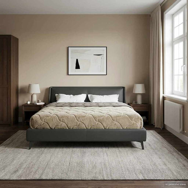 Koko Vuoden Peitto Quiltottu Vaaleanharmaa 220 x 260 cm