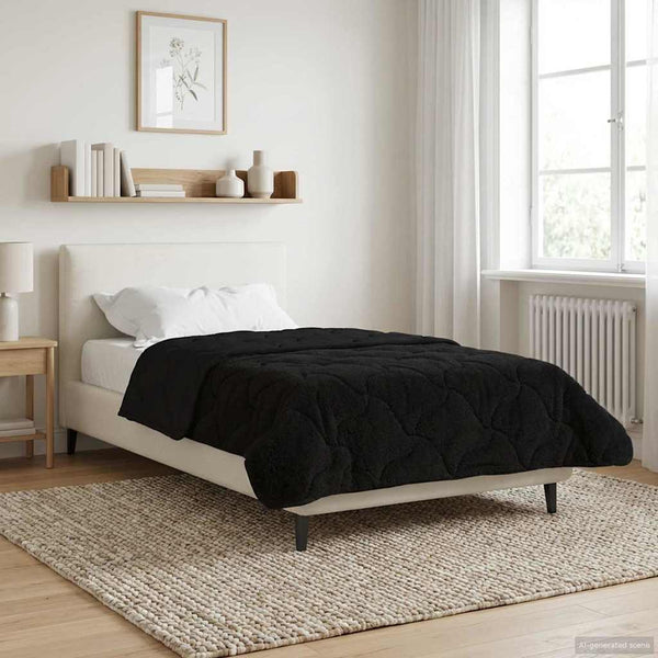 Koko Vuoden Peitto Quiltottu Musta 140 x 220 cm