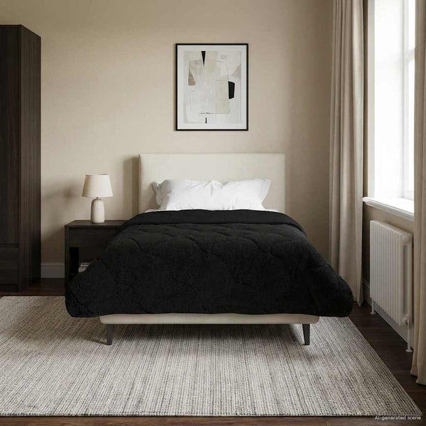 Koko Vuoden Peitto Quiltottu Musta 155 x 200 cm