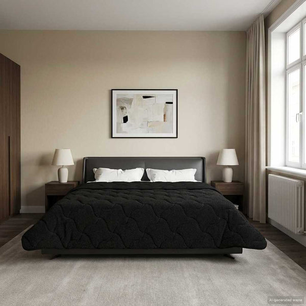 Koko Vuoden Peitto Quiltottu Musta 200 x 240 cm