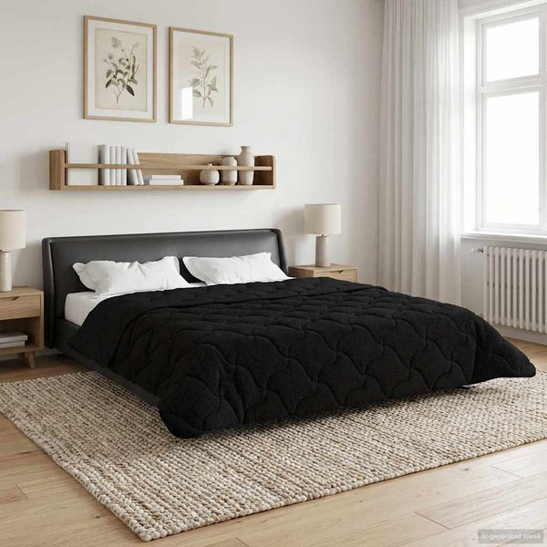 Koko Vuoden Peitto Quiltottu Musta 220 x 240 cm