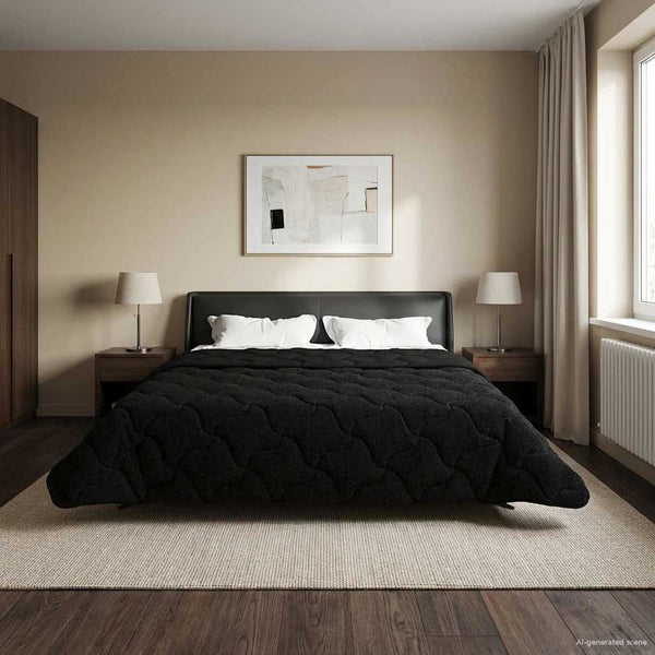 Koko Vuoden Peitto Quiltottu Musta 220 x 240 cm
